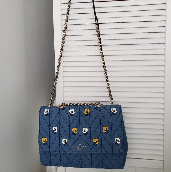 Kate Spade Denim Floral Crossbody Bag - Picture 4 of 8